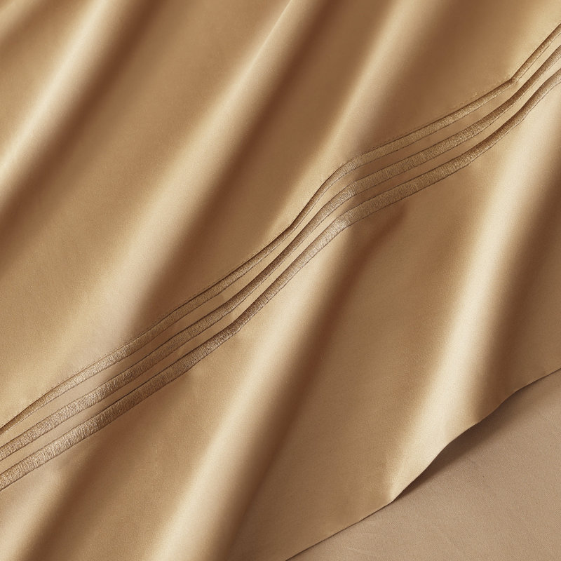 Triple Luxe Sateen Sheet Set , Caramel, King Sheet Set