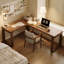Bureau rectangulaire en bois massif brun noisette-2081888504-2081888505