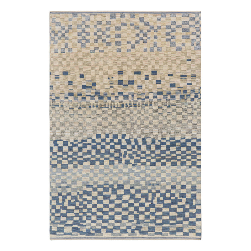 Moroccan Hand Knotted Area Rug, Rectangle 4' x 6'