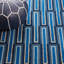 Tapis ivoire / bleu en laine / coton touffeté à la main Kabena-26769567
