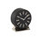Faux Leather Round Decorative Black Clock With Silver Rectangular Base