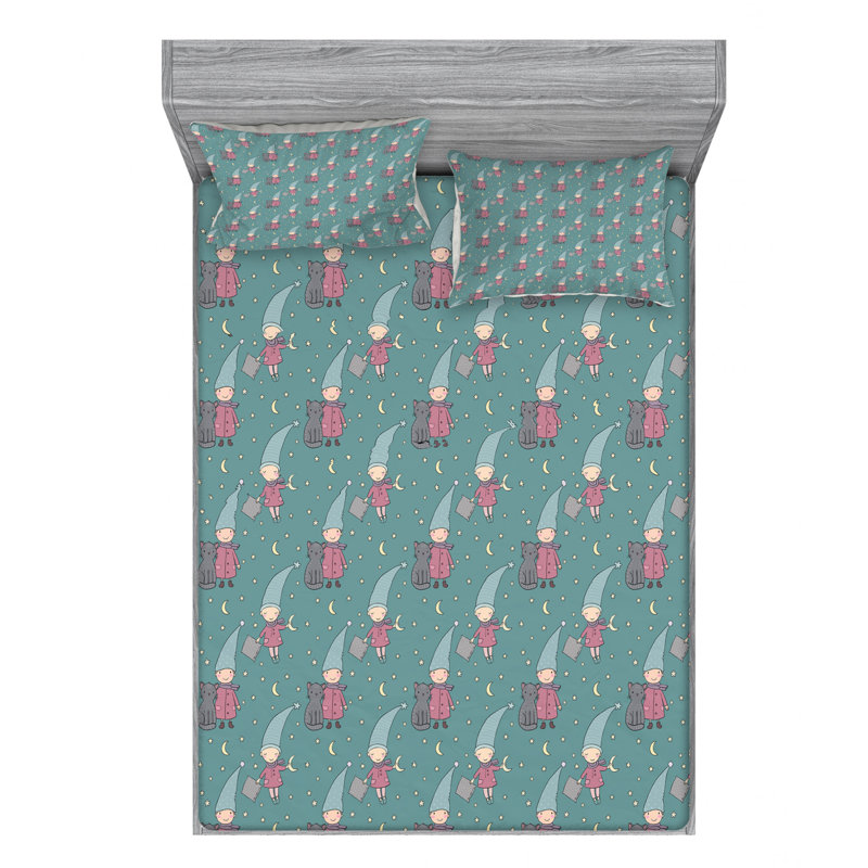 Microfiber Sheet Set, Queen Sheet Set with Fitted Sheet