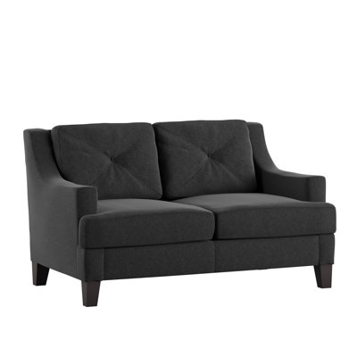 Alechandre 55.5" Linen Recessed Arm Loveseat