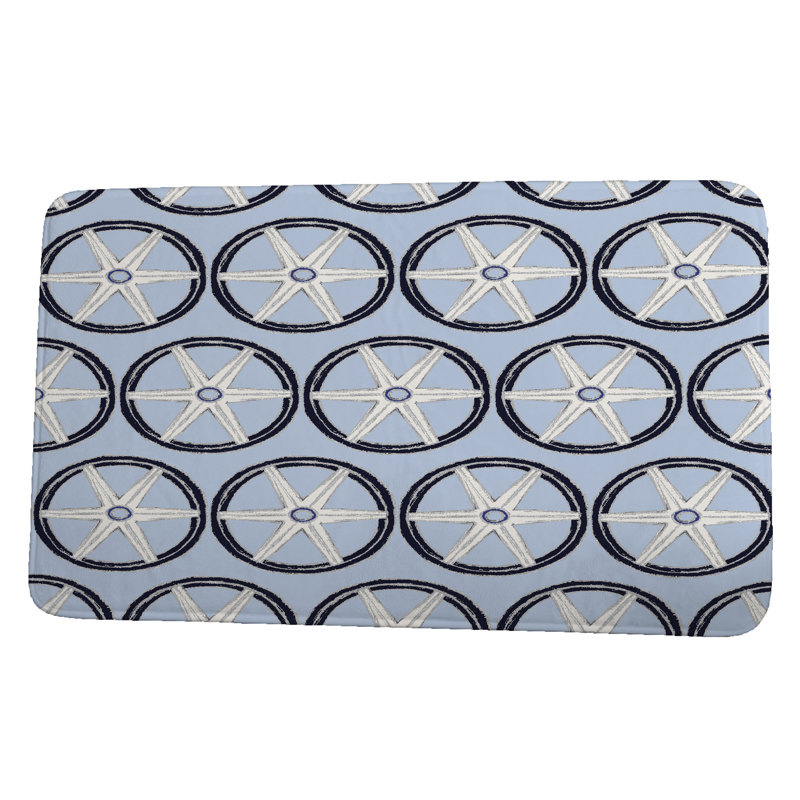 Tapis de bain Clara, l 24 po x L 17 po, Bleu