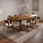 A 6-seater rectangular solid wood dining table-1238973069
