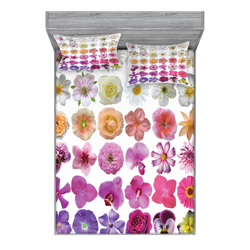 Microfiber Sheet Set, Queen Sheet Set with Fitted Sheet
