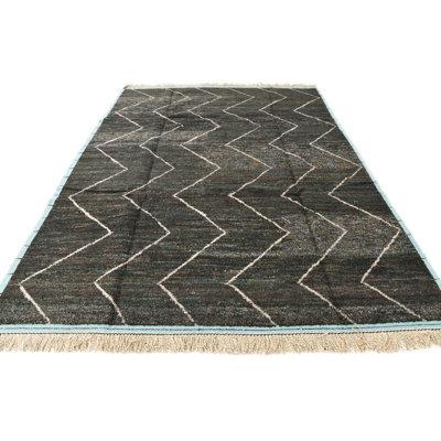 Tapis noir / vert 8x11 Pires
