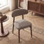 Upholstered Solid Wood Dining Chair, Curved Ergonomic Backrest, Modern Side Chair for Dining Room-1206600233