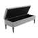 Safar Striped Ottoman Storage Bench – Upholstery Plush Velvet Shoe Bench with Black Turned Wooden Legs