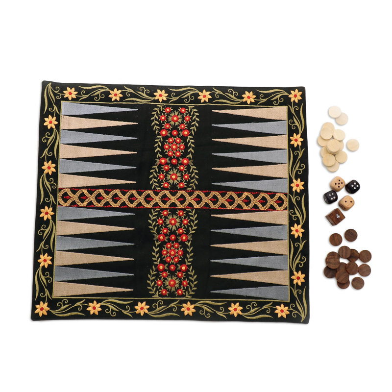 Felipa Bungalow Rose 2 Player Backgammon, Yellow
