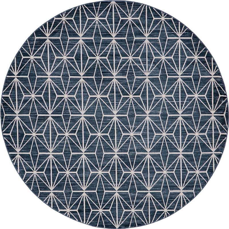 Heights Abstract Indoor Rug, Round 8'