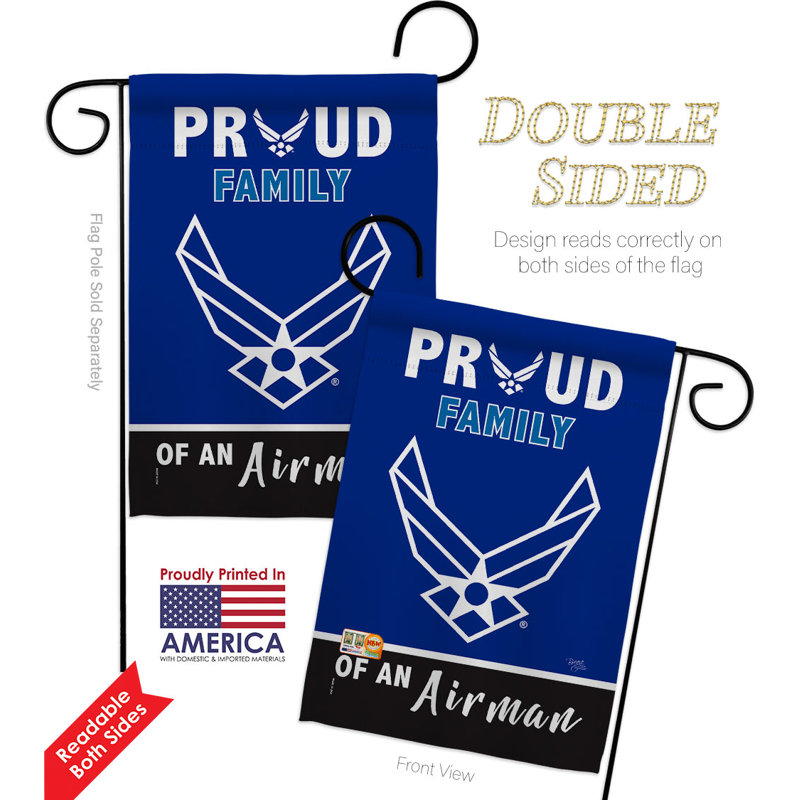Drapeau de jardin en polyester 18 po x 13 po Proud Family