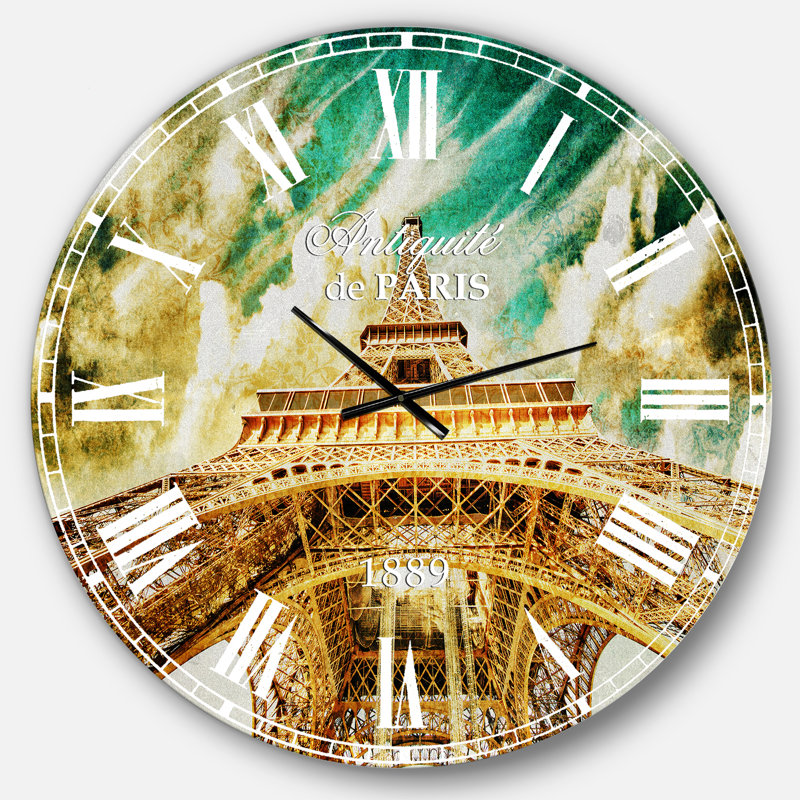 Horloge murale Paris Tour Eiffel, Surdimensionné