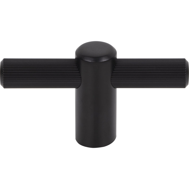 Dempsey Round Knob 1 1/4 Inch Ash Gray, Flat Black