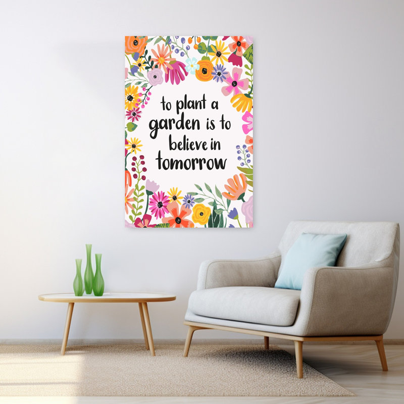 Citation florale inspirante, H 48 po x l 32 po