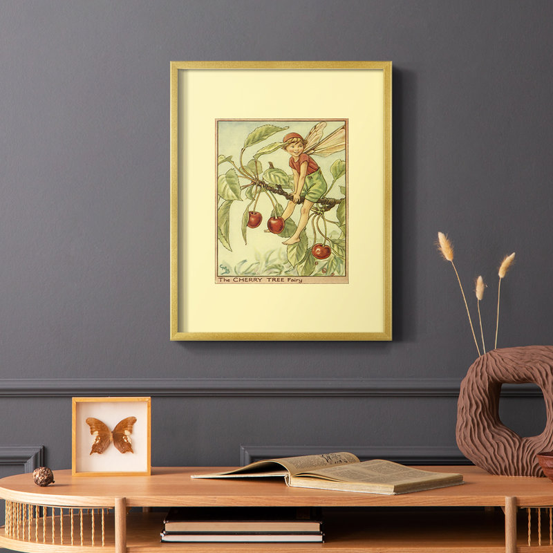 «The Cherry Tree Fairy», reproduction encadrée - bois massif, H 14 po x l 11 po