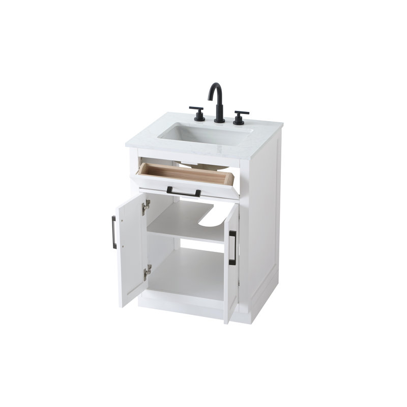Meuble-lavabo simple 24 po Ahner, Blanc