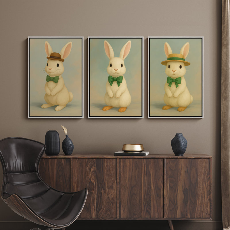 Art mural encadré, rétro, antique, classique pour chambre à coucher - 24 po x 36 po x 3 panneaux, H 36 po x l 24 po, Blanc