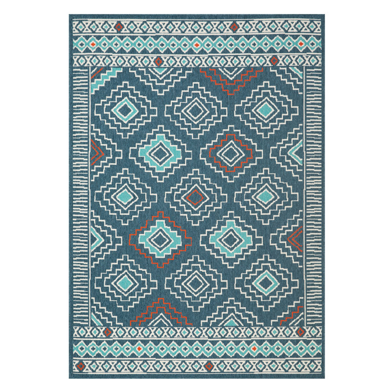 Tribu Southwestern Geometric Indoor/Outdoor Performance Area Rug, Rectangle 5' x 7'