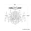 Filigrae 6 Light 23in x 18.5in Semi-Flush Mount in Antique Silver with Clear Heritage Handcut Crystals-433099631