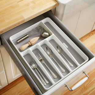 Rangement de tiroir pour ustensiles de cuisine et ustensiles de cuisine H 1,88 po x l 16 po x P 12,9 po 