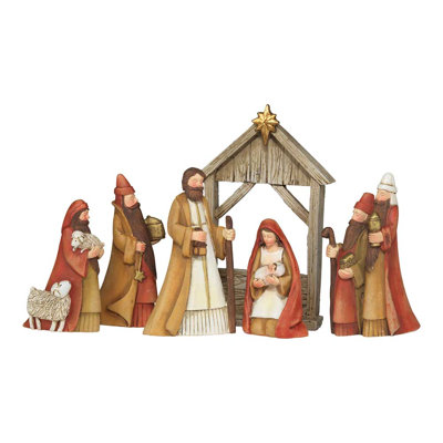 Crèche de Noël 6 pièces et crèche