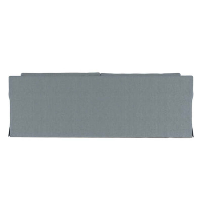 Canapé à accoudoirs arrondis Ludlow, H 34 po x l 84 po x P 38 po, Ébène, Brume de lin Box Weave
