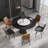 Ryding Modern Round Sintered Stone Dining Table with Rotating Tray-1229869830-1229869848