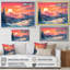 Coucher de soleil sur les montagnes d'hiver-370385677-370385674