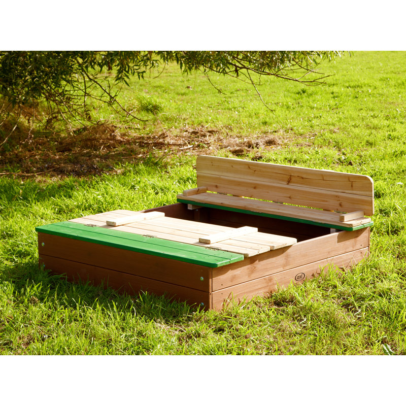 AXI Ella 95cm x 20cm Solid Wood Rectangle Sandbox with Cover
