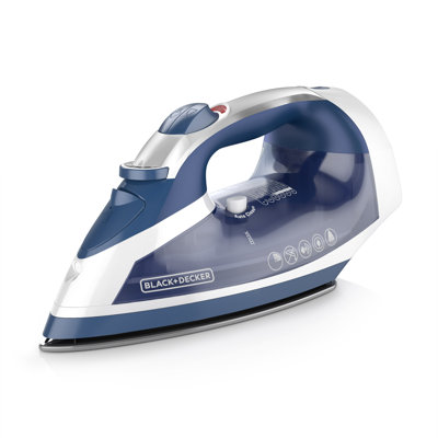 BLACK+DECKER Xpress Steam™ Cord Reel Iron with Nonstick Soleplate, Blue, ICR16X