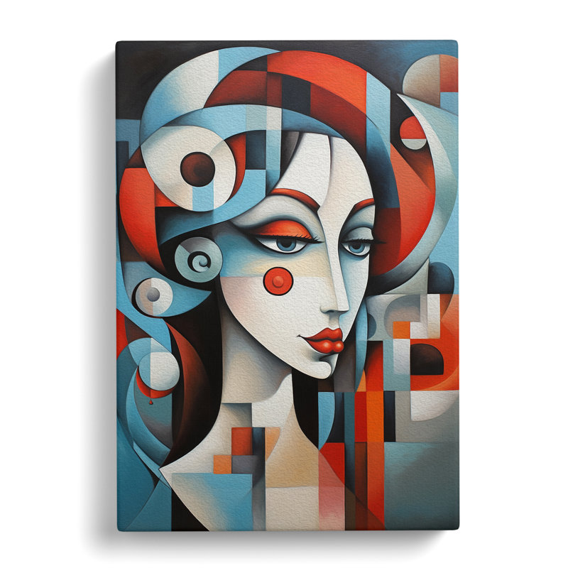 Courtesan Cubism No.3 - Art Prints - Wrapped Canvas, 50cm H x 35cm W x 3cm D