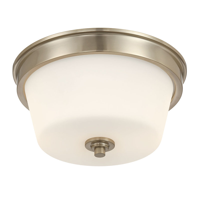 Strayhan 13" Wide 2-Light Flush Mount, Modern Gold