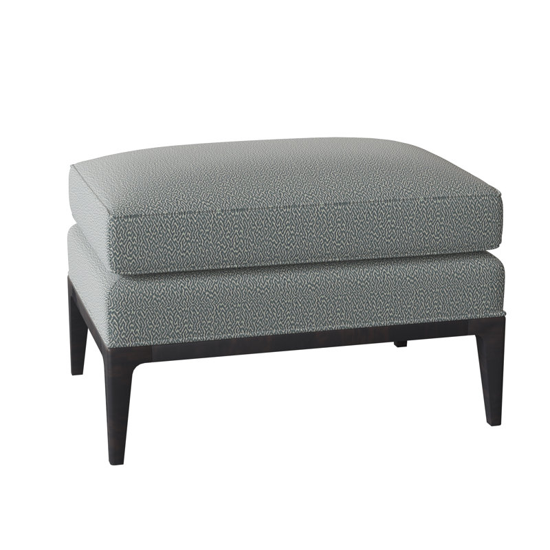 Repose-pieds rectangulaire 28 po Claxton, Espresso, Cyan Maya
