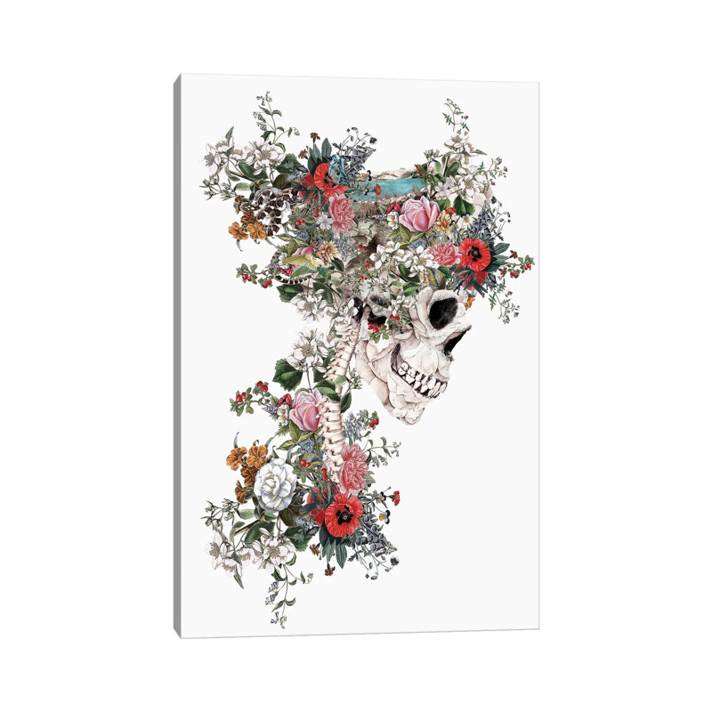 Skull Queen by Riza Peker - Wrapped Canvas Gallery-Wrapped Canvas Giclée, 30.48 cm H x 45.72 cm W