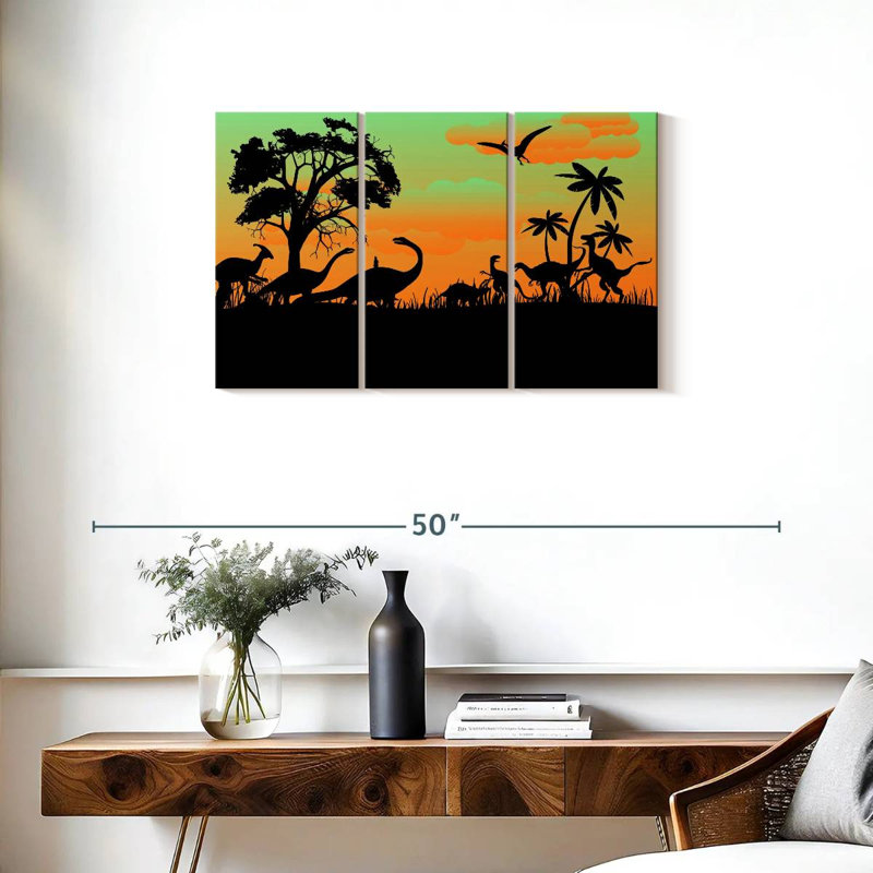 Brampt Dinosaurs Silhouette, 20" H x 33" W