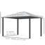 Toit de belvédère 10x12 avec toit en polycarbonate et structure en aluminium, idéal pour embellir votre jardin.