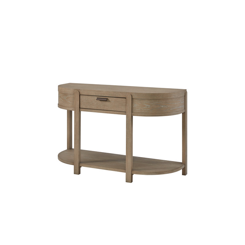Console courbée 1 tiroir Antonio - Caramel, H 30,25 po x l 48,5 po x P 18 po