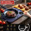 Brûleur de comptoir électrique simple, réchaud électrique de 2200 W, un brûleur avec écran tactile à DEL, commande à bouton et minuterie de 4 heures, 4 niveaux de température, protection contre la surchauffe, prise de 110 V à 120 V