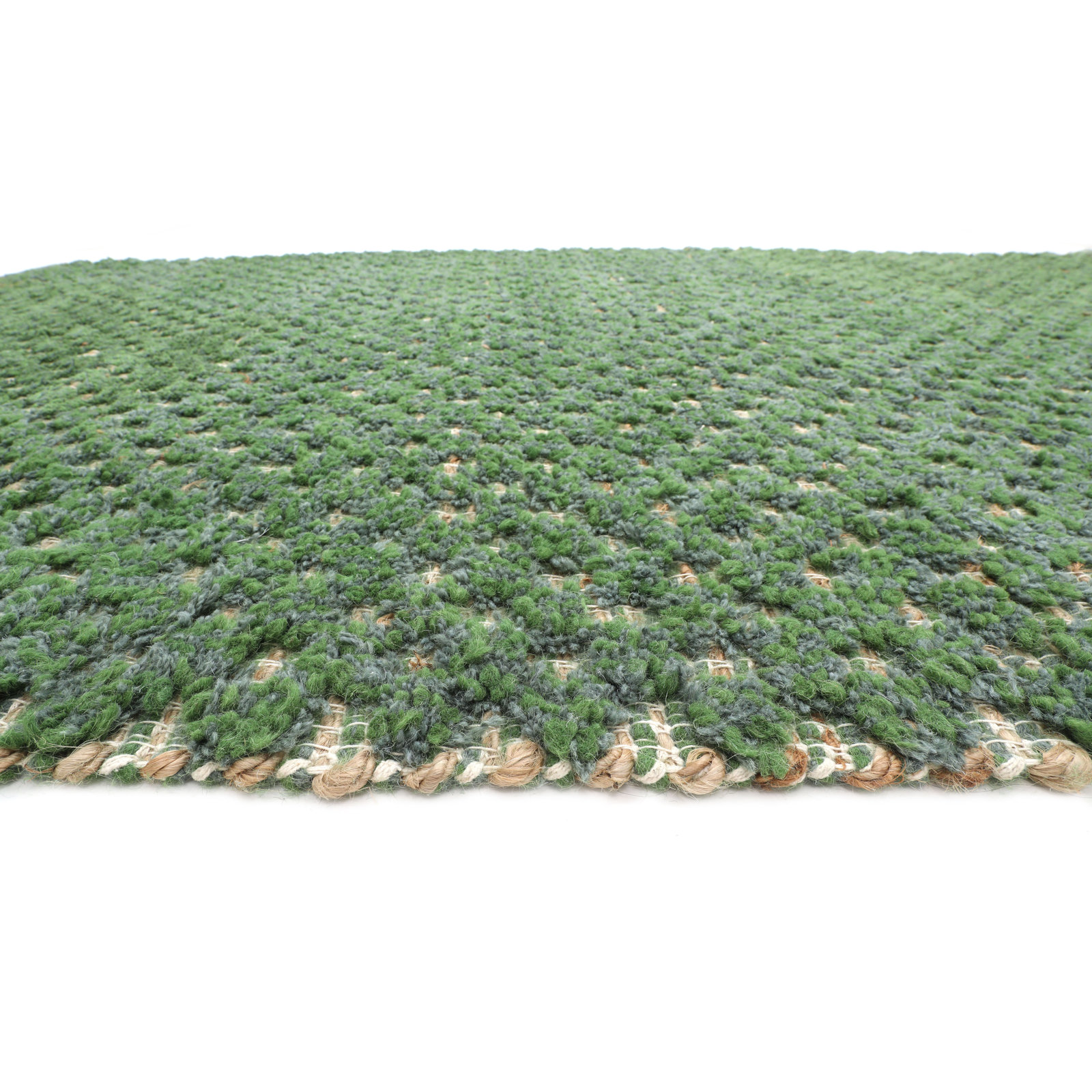 Bovina Hand Loomed Green Rug