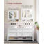 Armoire murale de salle de bain avec miroir - tablette réglable et rangement ouvert, portes à double miroir pour meuble-lavabo, conception murale peu encombrante