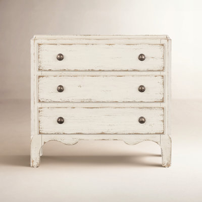 Alcy 3-Drawer Oak Nightstand