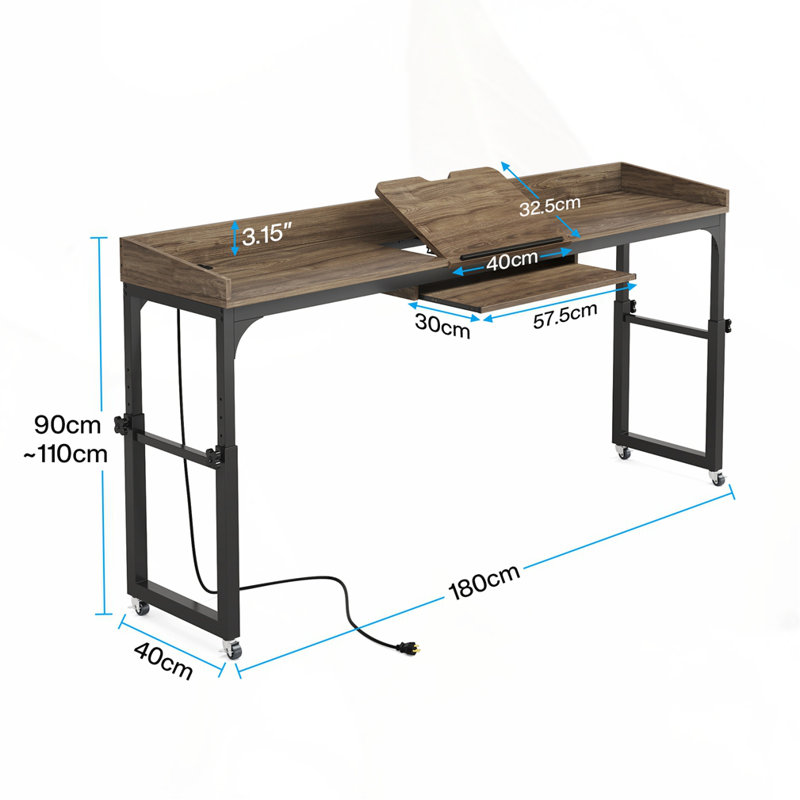 Height Adjustable Overbed Table