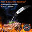 Digital Food Thermometer Folding Probe Meat Thermometer for Cooking Beef Liquids BBQ Grill Turkey