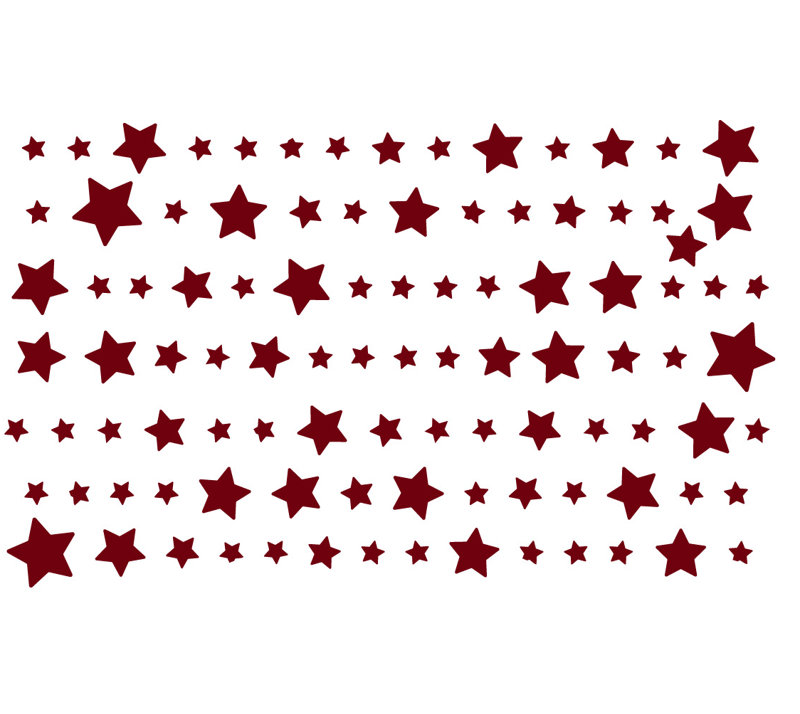 Décalcomanie murale nuit starry, Bourgogne, H 22 po x l 36 po x P 0,01 po