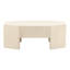 Gia Pine Wood Coffee Table, Whitewash