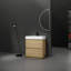 Meuble-lavabo de 30 po avec lavabo simple, meuble-lavabo encastré avec tiroir double, meuble-lavabo sur pied autoportant, bois d'ingénierie-115916232