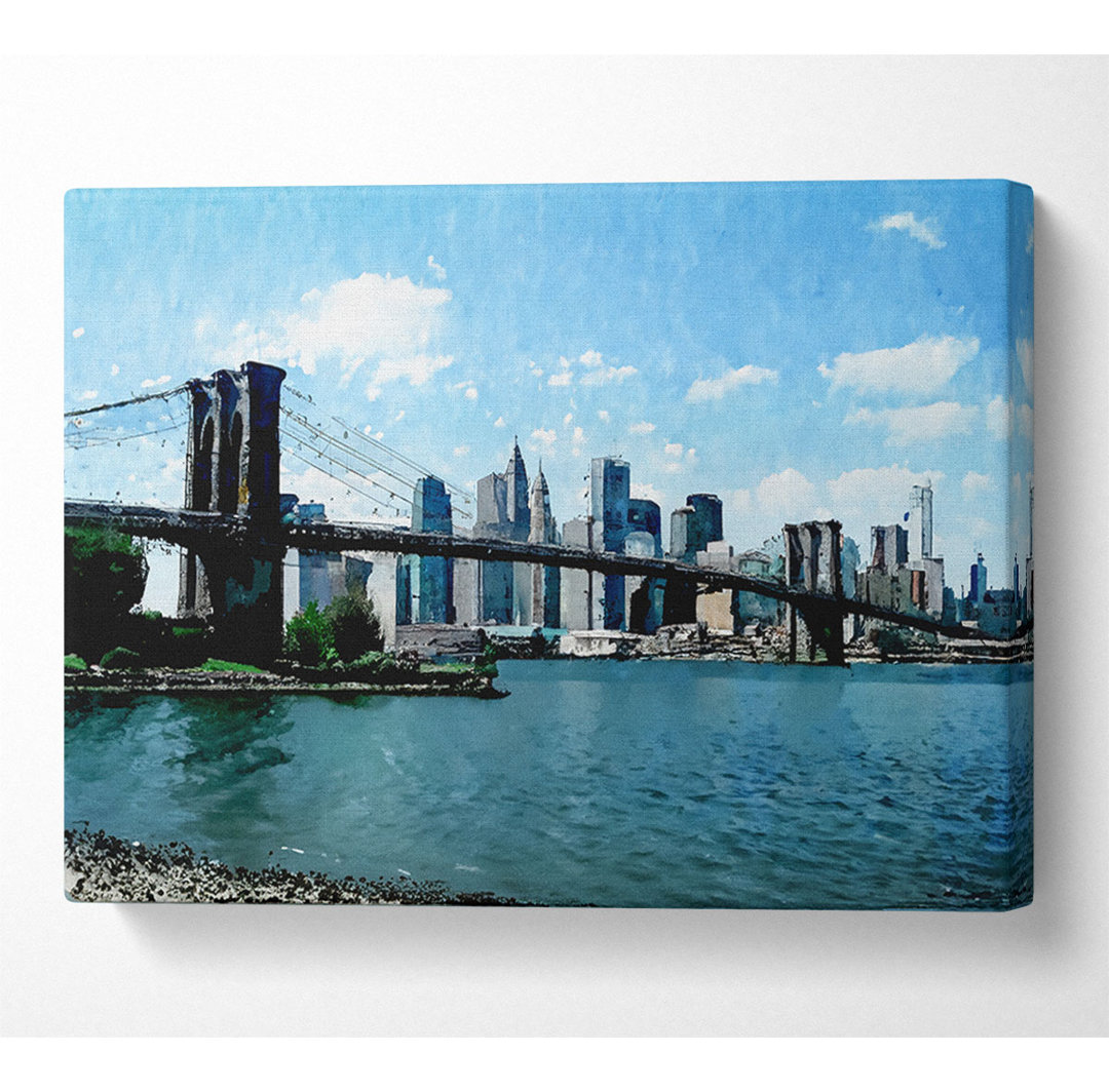 Nyc Brooklyn Blau - Druck