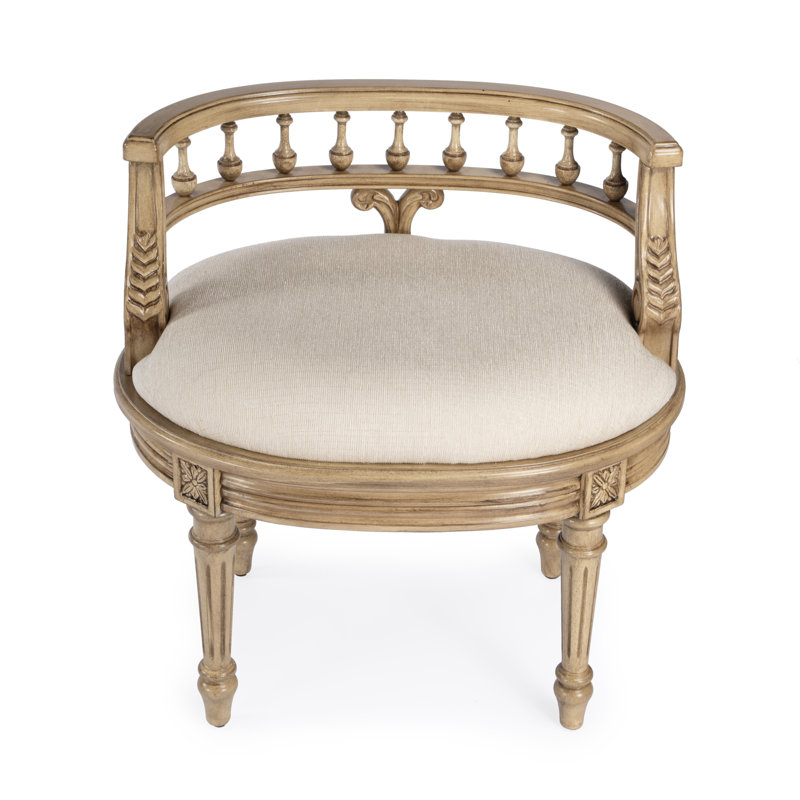 Tabouret de coiffeuse Danali, Beige antique