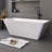 66 In. X 29.5 In. Acrylic Freestanding Soaking Bathtub In Glossy White
